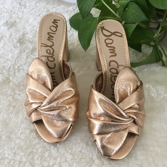 Sam Edelman | Oda Gold Knot Mules - Picture 13 of 15